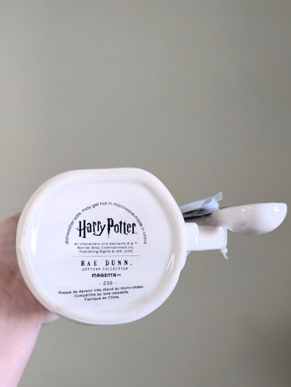 Rae Dunn x Harry Potter DEATH EATER Mug and Spoon Set, Scrool Design Handle 💀 - Picture 5 of 5